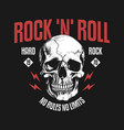 t-shirt design with skull and slogan vector image vector image