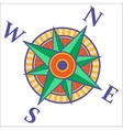 wind rose with color vector image