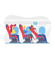 airplane passengers in economy class flat vector image