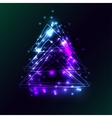 beautiful holiday card with techno style christmas vector image