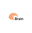 brain logo silhouette design template vector image vector image