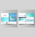 business templates for bi fold brochure flyer vector image
