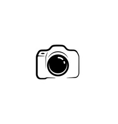 Creative black camera logo design symbol Vector Image