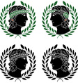 profile of greek men vector image vector image