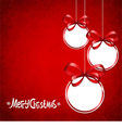 red card for christmas vector image vector image