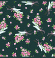 seamless pattern with a bouquet small pink vector image vector image