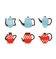 set of different teapots vector image