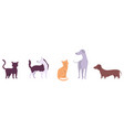 cartoon design set large group cute and funny vector image