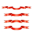 classic red ribbon set vector image vector image