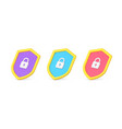 collection heraldic insignia shield with closed vector image