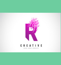 Ar a r purple letter logo design with liquid Vector Image