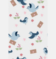 seamless pattern with little birds graphics vector image