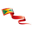 grenada flag on a white vector image