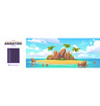 island in ocean cartoon background for animation vector image