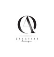 ao a o letter design logo logotype concept vector image