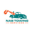 towing car logo design vector image