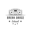 break dance school logotype vector image