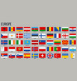 europe flags all official national flags vector image vector image