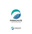 parachute logo design icon modifiable vector image