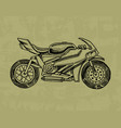 vintage motorcycle retro bicycle extreme biker vector image vector image