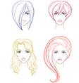 women faces vector image