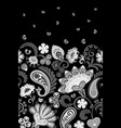 border indian floral paisley patten seamless vector image vector image