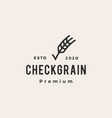 check grain hipster vintage logo icon vector image