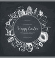 happy easter day vintage design vector image