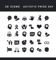 simple icons autistic pride day vector image