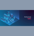 smart city isometric big data concept database vector image
