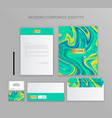 corporate identity business set modern stationery vector image vector image