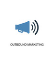 outbound marketing concept 2 colored icon simple vector image
