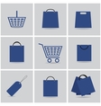 shopping icons vector image vector image