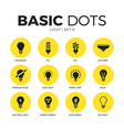 light flat icons set vector image vector image