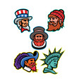 american and british mascots collection vector image