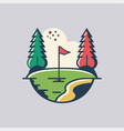 golf club icons sport symbols elements vector image