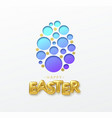 greeting card with 3d realistic golden lettering vector image
