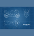outline drawing of motorcycle vector image