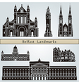 Belfast Landmarks And Monuments Royalty Free Vector Image