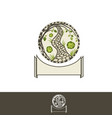 grden path logo or round emblem vector image