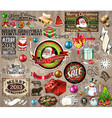 2013 christmas vintage typography vector image vector image