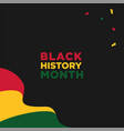 black history month design for banner vector image