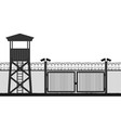 checkpoint prison tower protection territory vector image