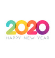 2020 happy new year typography design vector image vector image