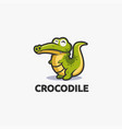 friendly mascot crocodile logo template vector image