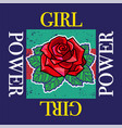 girl power print vector image vector image