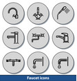 light faucet icons vector image