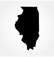 map of the us state illinois vector image vector image