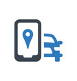 mobile car navigation app icon vector image vector image