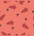seamless pattern with acorns and leaves graphics vector image vector image